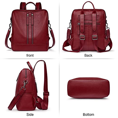 S-Zone Women Genuine Leather Backpack Casual Convertible Shoulder Bag Purse #TOP5