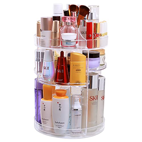 360 Degrees Clear Cosmetic Box Organizer for Makeup Accesories Storage - Bathroom Accesories