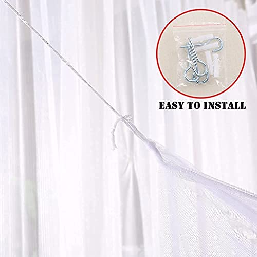 Eushine Muggennet voor bed, baldakijn voor tweepersoonsbed, rechthoekig net, premium muggennet, past in de meeste… - Afbeelding 6