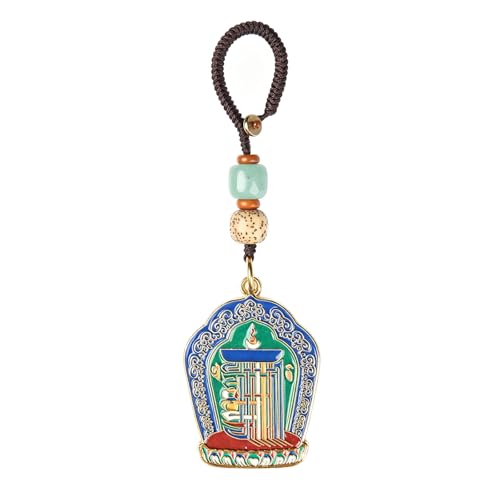 Porte-clés tibétain bouddhiste pour sac à main et clés de voiture