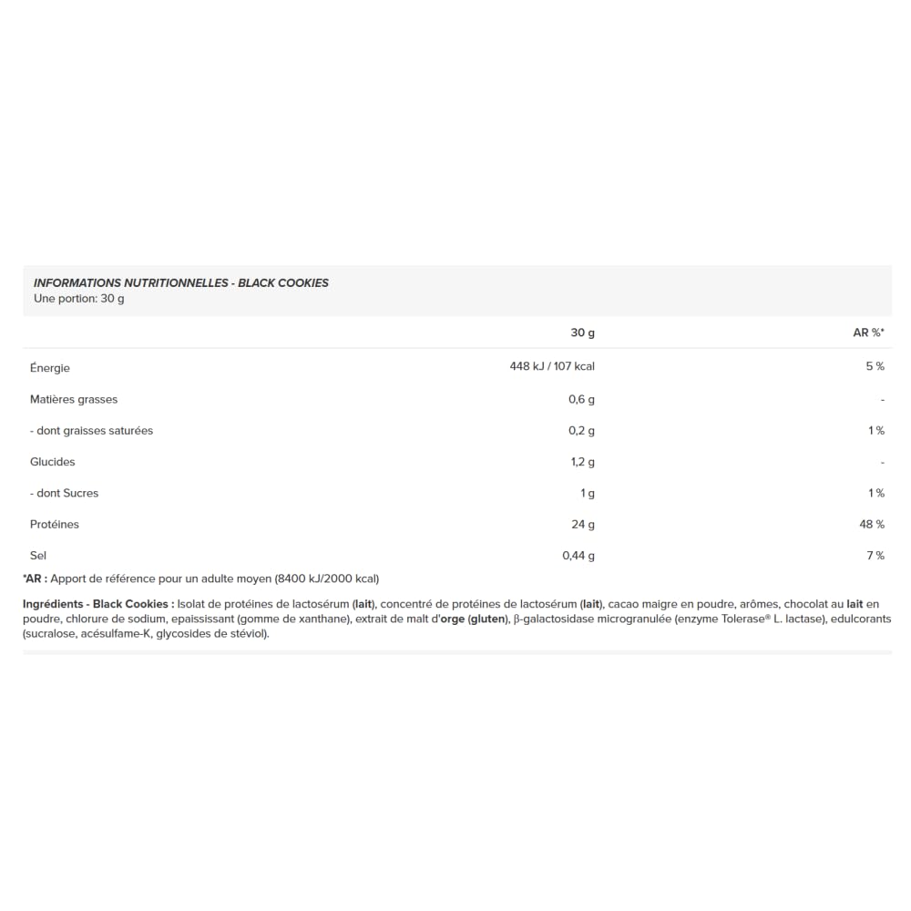 My Iso Whey (1800g) | Whey Isolate | Isolate & concentré de protéines - Black Cookies