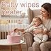 Portable Baby Wipe Warmer, Large Capacity Moist Wipe Dispenser with LED Display, Quiet & Even Heating, Diaper Wipes Warmer for Home Car Travel Use (Pink)