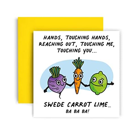 Huxters Funny Birthday Card - Swede Carrot Lime - Happy Birthday Card for her - gifts from women - Friend Birthday Card - Gift card - Funny Card for him men - Funny Card for Mum 14.8cm square Cover