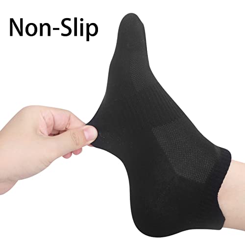 Cozi Foot 10 Pairs Women Ankle Socks Thin Soft Athletic Low Cut Socks With Tab (Shoe Size: 5-8, C01-Black/White/Gray) #TOP3