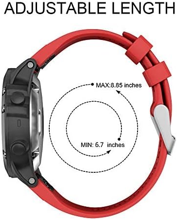 ISABAKE Strap for Garmin Fenix 7/Fenix 5 Plus, 22mm Silicone QuickFit Replacement Band for Fenix 6/6 Pro, Forerunner 935/945, Approach S60, Quatix 5