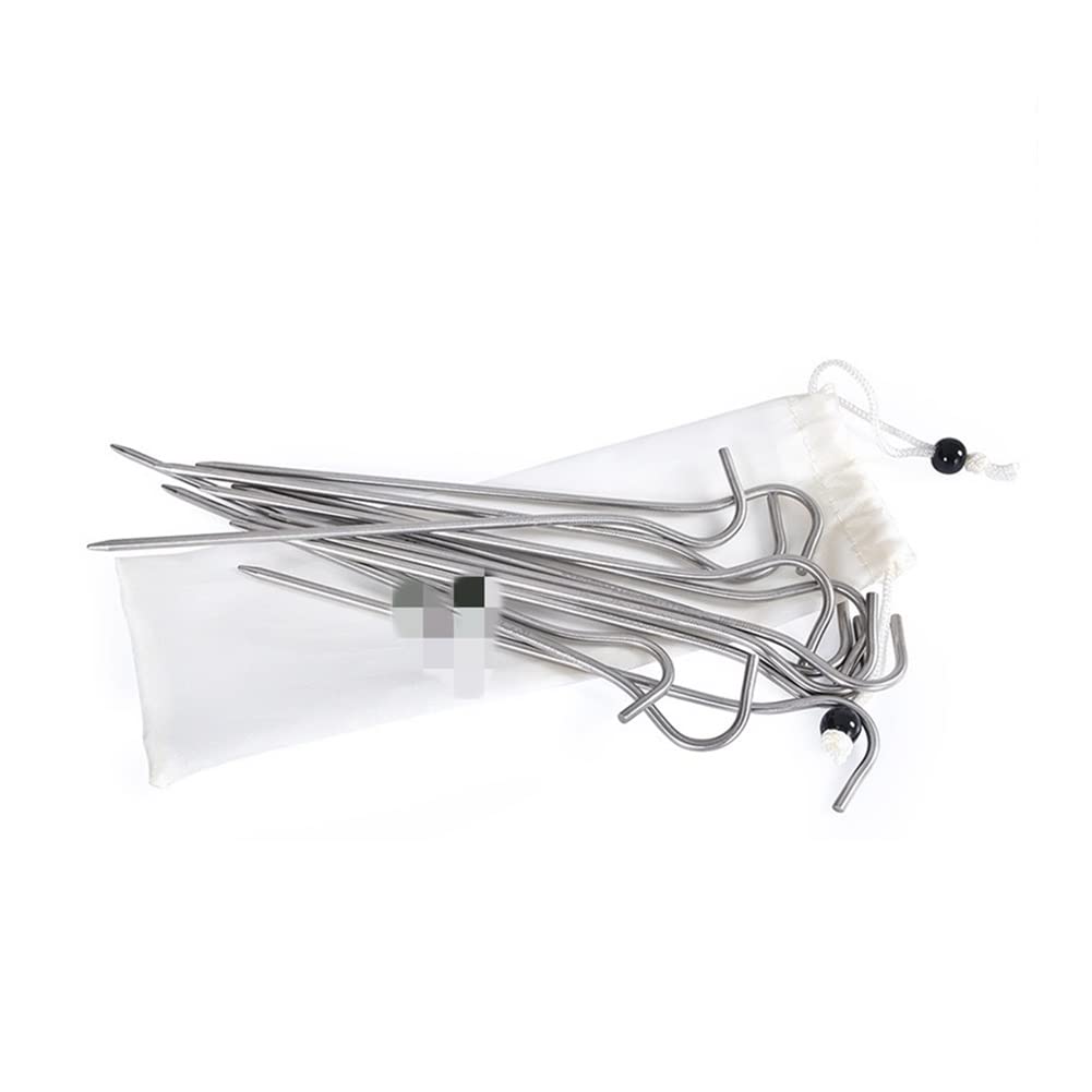 8-12pcs piquets de Tente en Alliage de Titane Camping randonnée Escalade piquets de Clous de Tente Ultra-légers Accessoires de Tente de Voyage en Plein air piquets de Tente portabl