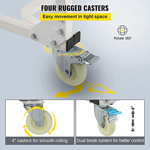 Vevor Jet Ski Dolly, 1000 Lbs Capacity Hand Truck Dolly For Moving Watercraft Pwc, Adjustable Width Jet Ski Moving Dolly With Four Casters & Two Brakes, Heavy Duty Dolly For Ski Fishing Boat Sailboat #TOP3