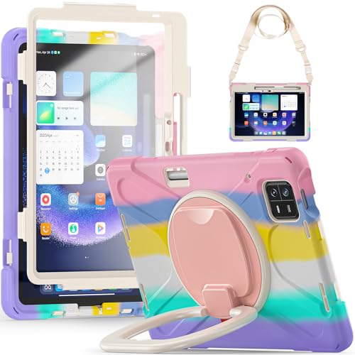 Coque Xiaomi Mi Pad 6 antichoc militaire robuste avec protecteur d ecran rose