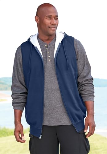 Image of Boulder Creek by KingSize Men's Big & Tall Tall Thermal-Lined Fleece Vest