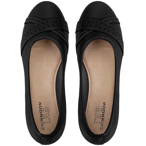 Image of CHIN.MOON Women's Ballet Flats Comfortable Dressy Walking Dress Casual Shoes