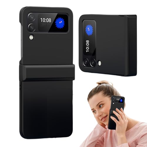 Bravien Coque Samsung Galaxy Z Flip 3, Protection Antichoc Souple Noire Ultra Fine Housse Flexible Antirayures Antidérapante Design Élégant Compatible avec...