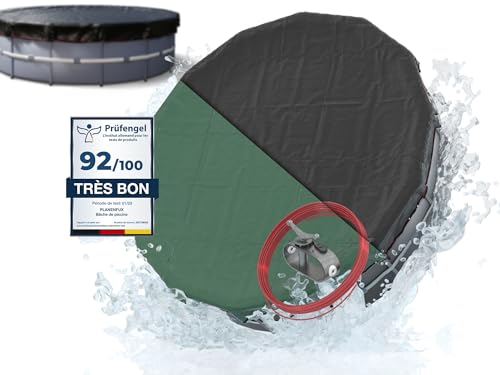 Planenfux® Bache Hivernage Piscine Hors Sol Ronde 3.66 | 3m66 Bache Piscine Hivernage été et Hiver en polyéthylène 200g/m² | Bâche de Protection...