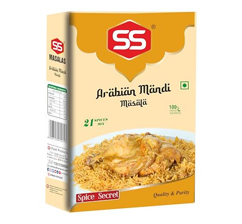 SS MASALAS Arabian Mandi Masala 200g | Ready Mix Blended Spices For Arabic Rice Recipe | Authentic Middle Eastern Flavor | (2 x 100g)