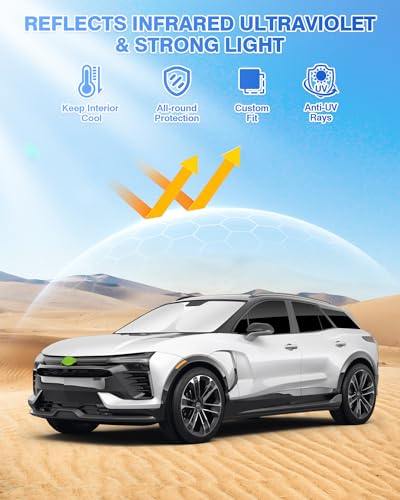 Image of Canvcle Window Shades for 2024-2026 Chevrolet /Chevy Blazer EV (NOT for Blazer) Accessories Windshield Sun Shade Side Rear Window Covers Sunshade Sun Shield Privacy for Camping Keep Car Cool Black 8PCS