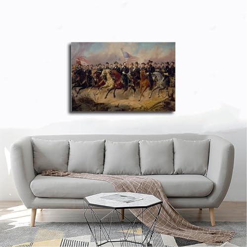 Poster General Grant Impression sur toile 30x45 cm avec cadre