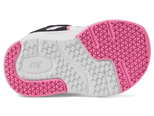 Image of New Balance Kid's Dynasoft 545 V1 Bungee Lace with Top Strap Running Shoe, Black /Carnival Pink, 3 M Infant