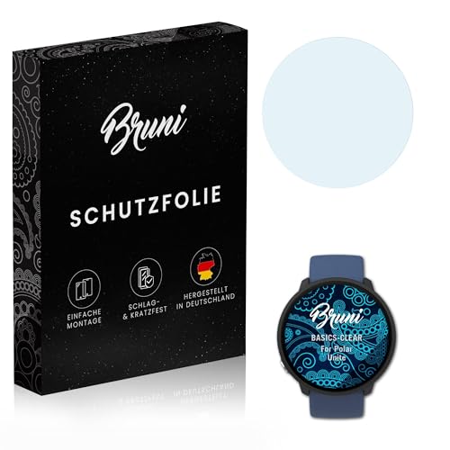 Bruni Screen Protector compatible with Polar Unite Protector Film, crystal clear Protective Film (2X)