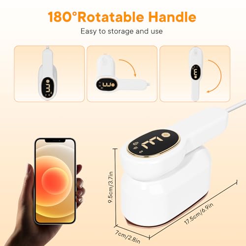 Image of Smart Travel Steamer for Clothes, 1200W Handheld mini travel Steam All-in-One Portable Steamer Iron with LCD Display, 3 Steam Modes & 5s Fast Heat-up, Garment Steamer for Travel