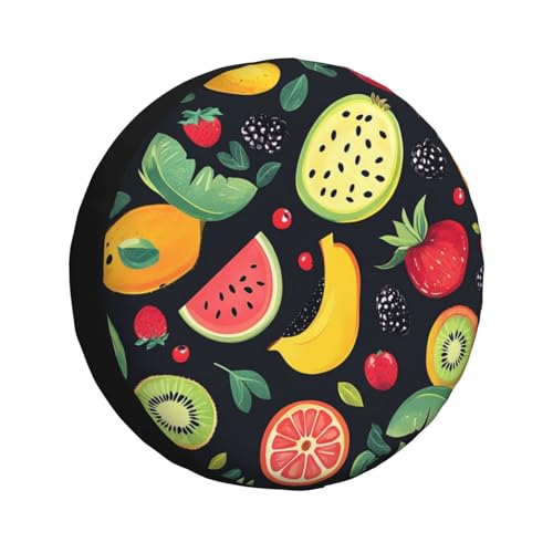 Blueberry – Housse de pneu de secours imperméable à l'eau et à la poussière – Ajustement universel pour remorque, camping-car, SUV, camion, camping-car, 40,6 cm