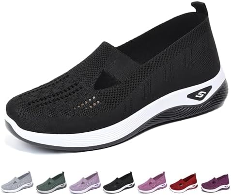 Women's Woven Orthopedic Breathable Soft Shoes Go Walking Slip on...