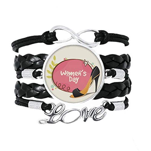 Bracelet Amour Bijoux Cuir avec motif de talons hauts, le cadeau parfait pour elle
