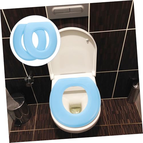 TEMPNAP 2個 素材厚手トイレマット 洗える再利用可能便座カバー 快適な暖かさと衛生的な保護パッド トイレ用滑り止めクッション