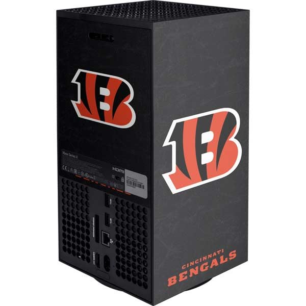 Skinit Decal Gaming Skin Compatible with Xbox Series X Console - Officially Licensed NFL Cincinnati Bengals - Distressed Design