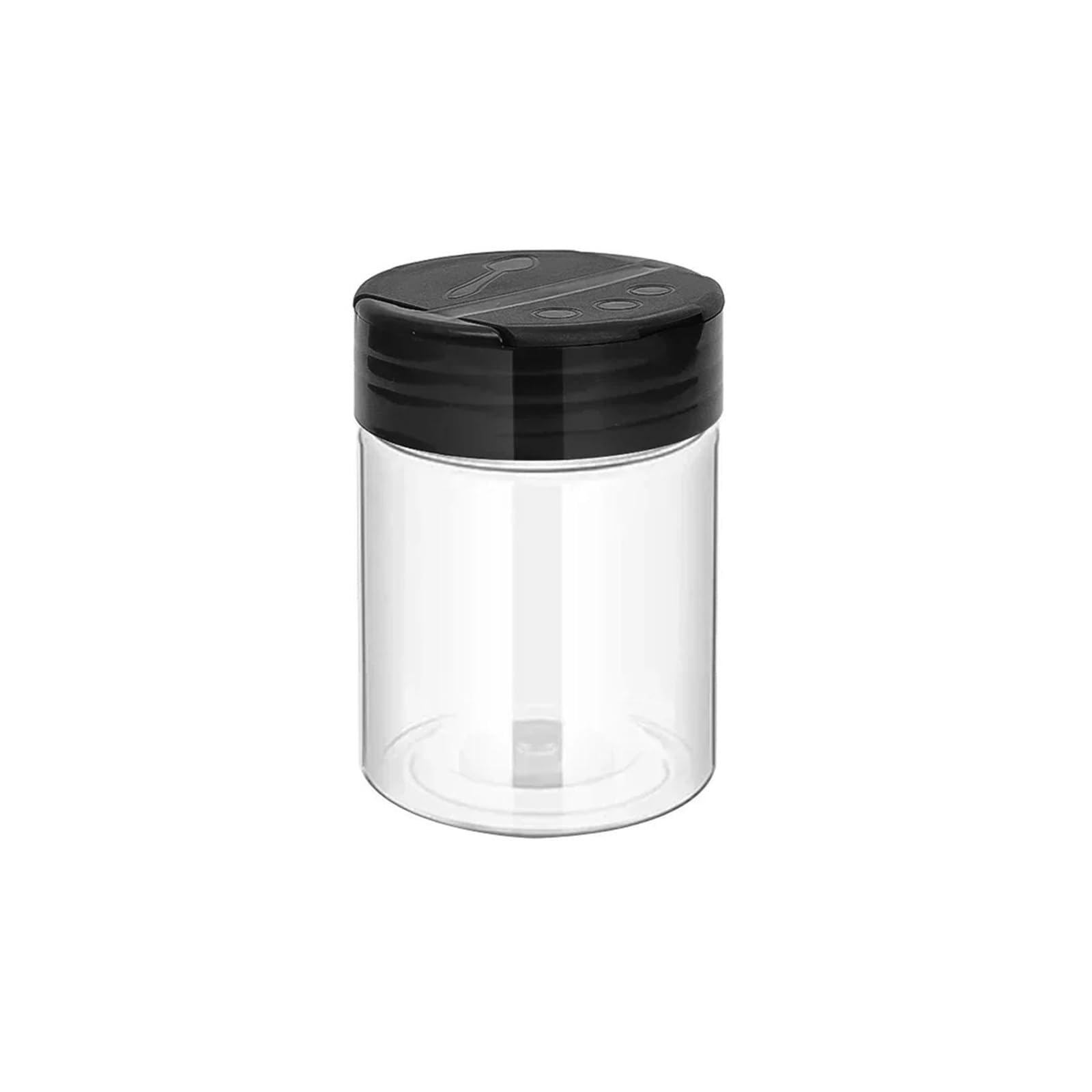 WZPTLKIBAD Transparent Spice Jars, Plastic Bottles With Shaker Lids