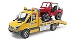 bruder 02535 Toys Mercedes-Benz Sprinter Abschleppdienst mit Geländewagen und Light and Sound Modul