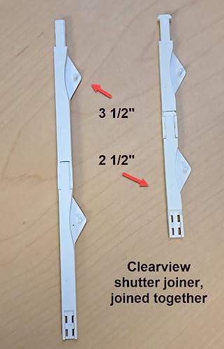 5pc - Shutter Clearview Joiner White (3 1/2" Long)