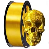 Filamento PLA de seda 1,75 mm, filamento de impressora 3D, precisão dimensional +/- 0,02 mm, impressão com a maioria das impressoras 3D FDM, ouro