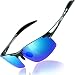 DUCO Mens Sports Polarized Sunglasses UV Protection Sunglasses for Men 8177s(Gunmetal Frame Revo Blue Lens)