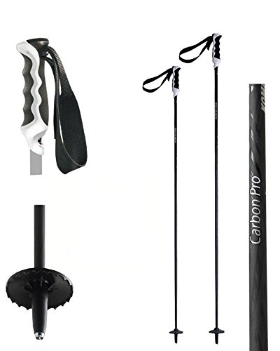 Komperdell Alpin Skistock Carbon Black - Carbon SKISTÖCKE Duplo-Griff