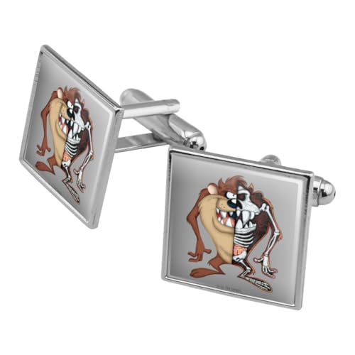 Mancuernillas Cuadradas Looney Tunes Taz Half Skeleton miniatura 1
