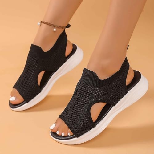 Sandale compensée d'été vintage avec plateforme confortable
