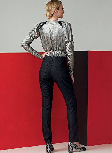 Patrons de haut et pantalon fluide en soie multicolore Vogue Patterns 20cm