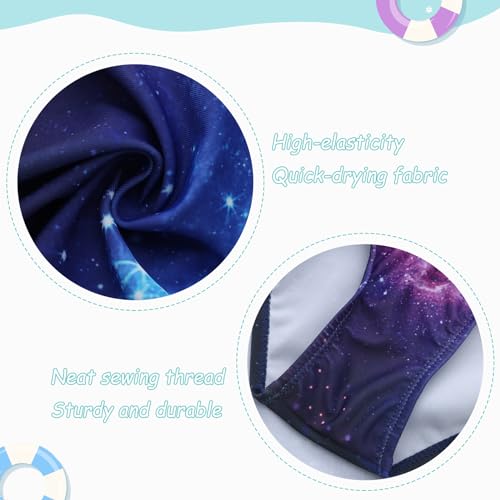 Image of Girls One Piece Swimsuits Short Sleeve Swim Dress for Girls Hawaiian Skirted Bathing Suit Summer Swimwear 3-16 Years