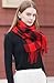 Wander Agio Women's Fashion Long Shawl Winter Warm Lattice Large Scarf Small Plaid Red Black