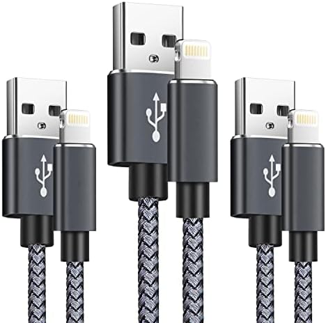 [Apple MFi Certified] iPhone Charger Cord 3 Pack 3.3/3.3/6.6 FT Lightning Cable Fast Charging Compatible with iPhone 14/13 /12/11 Pro Max/XS MAX/XR/XS/X /8/7 /6S /6 /SE /5S /iPad