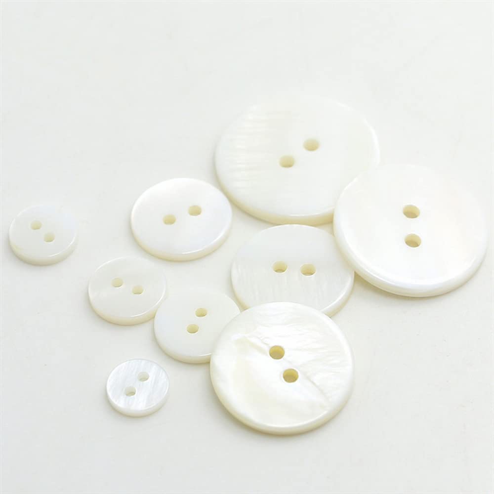 Bouton Bouton Coquillage Blanc 10 mm Boutons Coquillages Deux Trous for travaux d'aiguille 100 pièces/Paquet Boutons Mercerie(1204 Black 4holes,23mm)