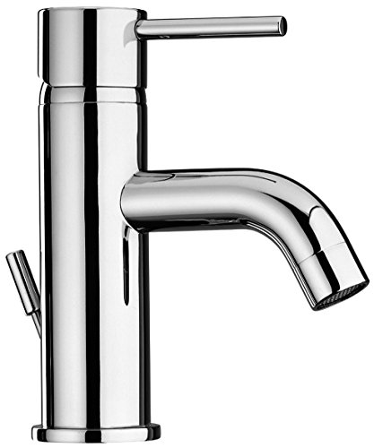 'yellowshop – Mitigeur lavabo Chromé mod. Essence Robinet bain Bonde vidage automatique 11/4 avec Flex inoxydable santé