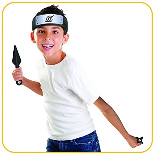 Brinquedo Infantil Kit Naruto Anime Meninos Com Bandana Shippuden Kunai Divertido Elka