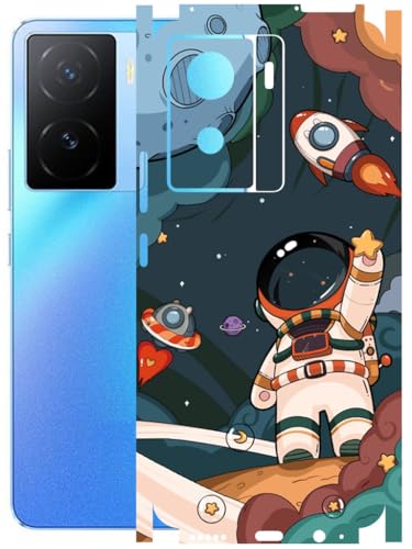 Image of AtOdds - Full Body Back Screen Guard Protector Film - Lamination Wrap Skin Sticker Compatible with IQOO Z7 (5G) | Scratchproof Matte Finish (Space)