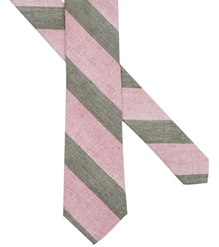 Image of BELLUNO Men's 2.5 inch Skinny Solid Cotton Linen Ties