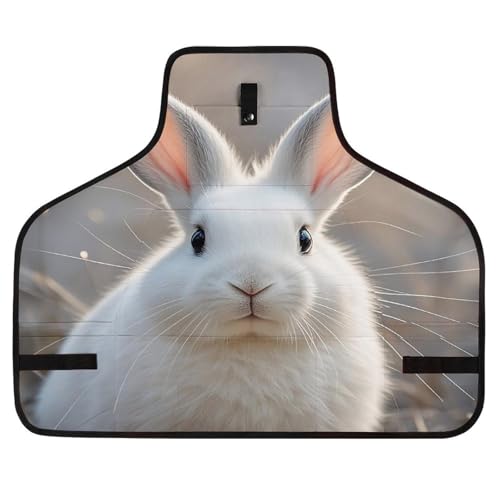 Delantal de trabajo Cute Bunny con bolsillos y ajuste miniatura 1