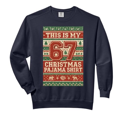 Six Seven 67 Meme 6 7 Holiday Christmas Pajamas Brain