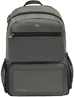 Travelon Anti-Theft Packable Backpack, Charcoal, One Size