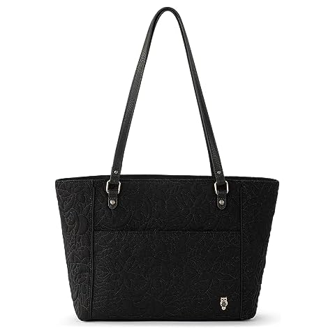 Sakroots Metro Tote Bag in Eco-Twill with Dual Shoulder Straps, Black Spirit Desert Quilted Cover