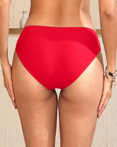 Image of Zmart Women's Full Coverage Bikini Bottom | Mid-rise bikini bottom with full rear coverage in 82% nylon and 18% spandex for comfortable swimming and beachwear