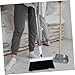 TOVINANNA Long Handled Broom and Dustpan Set Foldable Cleaning Tool with Detachable Stainless Steel Handle for Effortless Home Cleaning and Hair Resistance Sleek White Design